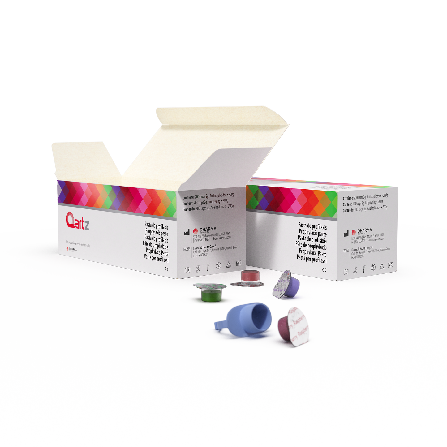 Qartz Prophy Cups Fluoride Free and Dye Free