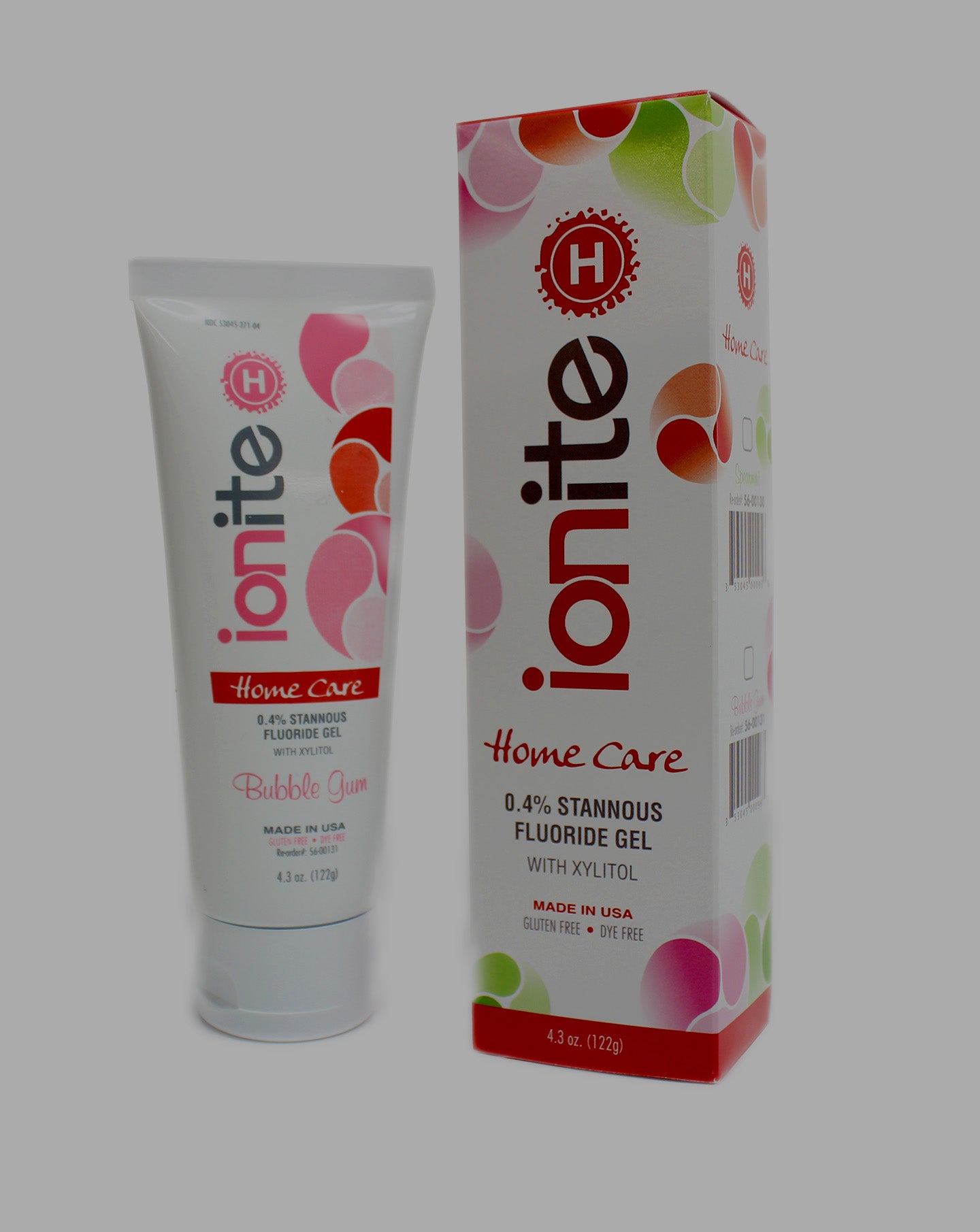 Ionite-H Home Care 1.1% Neutral Fluoride Dentifrice 43oz-Case x 12 Tubes