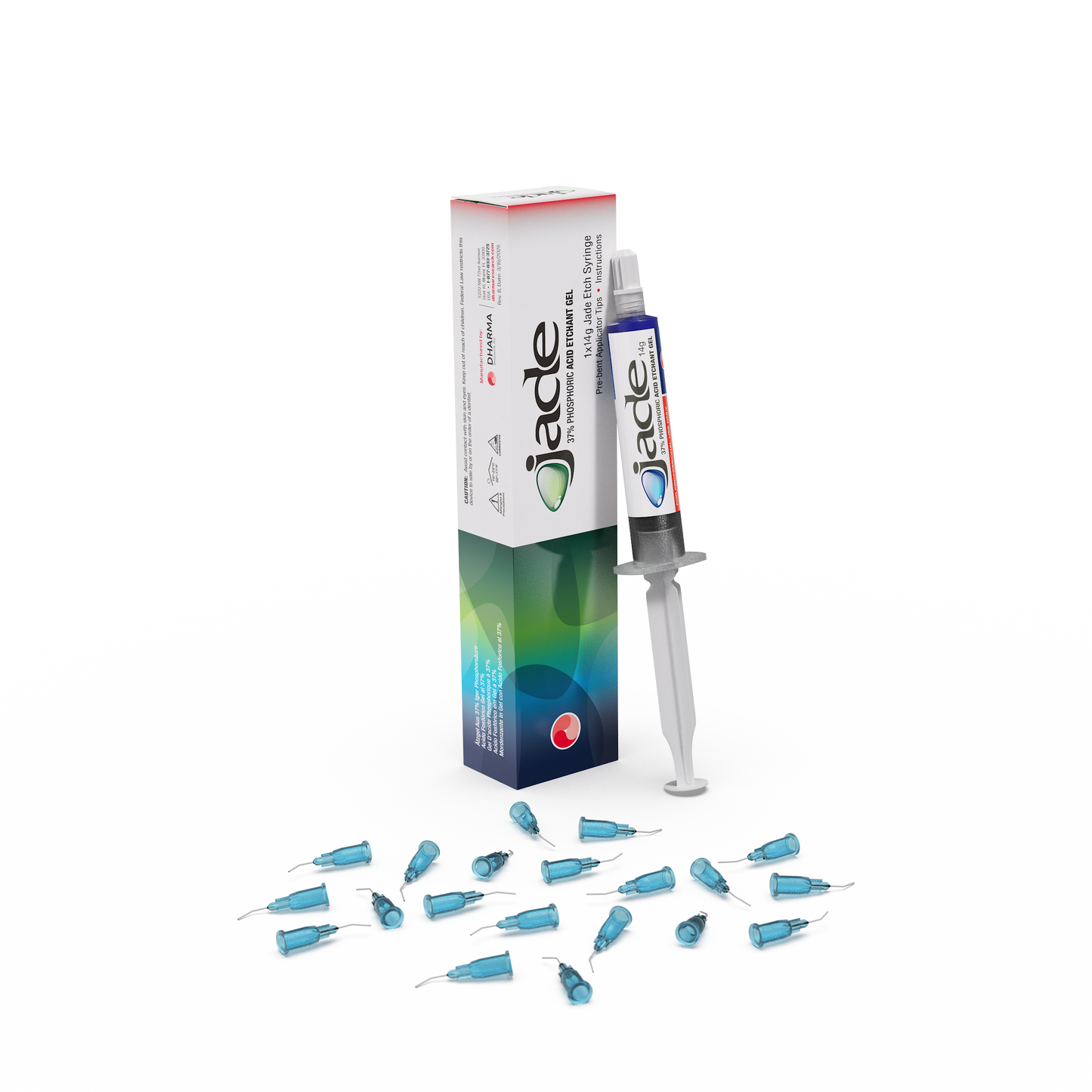 Jade Blue Etchant Gel Uni-Syringe Kit ( 1x12g Syringe 20 Applicator tips)