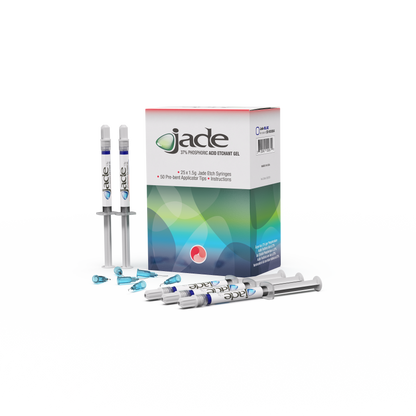 Jade Blue Etchant Gel Mini Bulk Kit ( 25 x 1,2ml syringes and 50 pre-bent applicators)