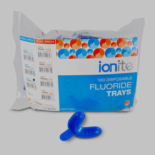 Ionite  Blue Single Arch Tray Large 100 pack
