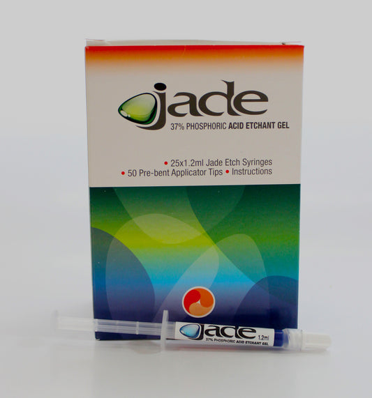 Jade Blue Etchant Gel Mini Bulk Kit ( 25 x 1,2ml syringes and 50 pre-bent applicators)